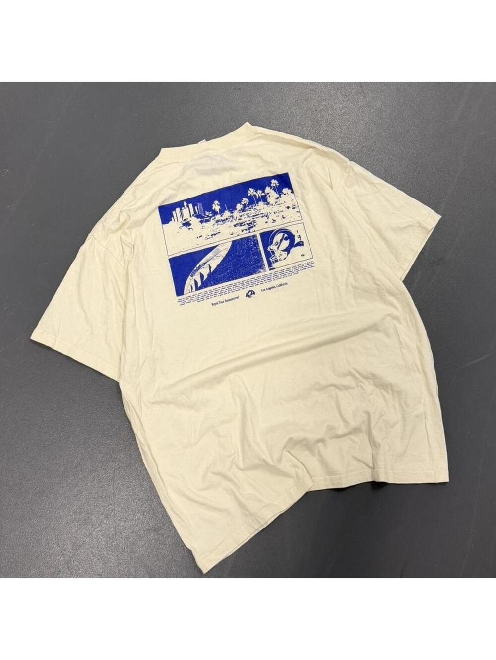 Rams Royal Tour American Apparel white graphic tee